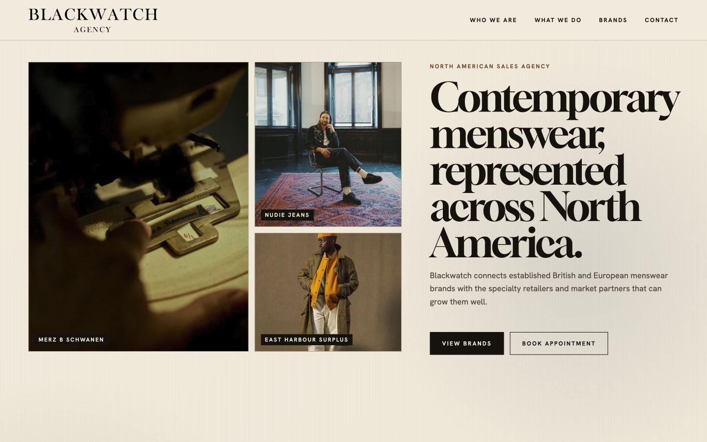 Blackwatch Agency desktop homepage
