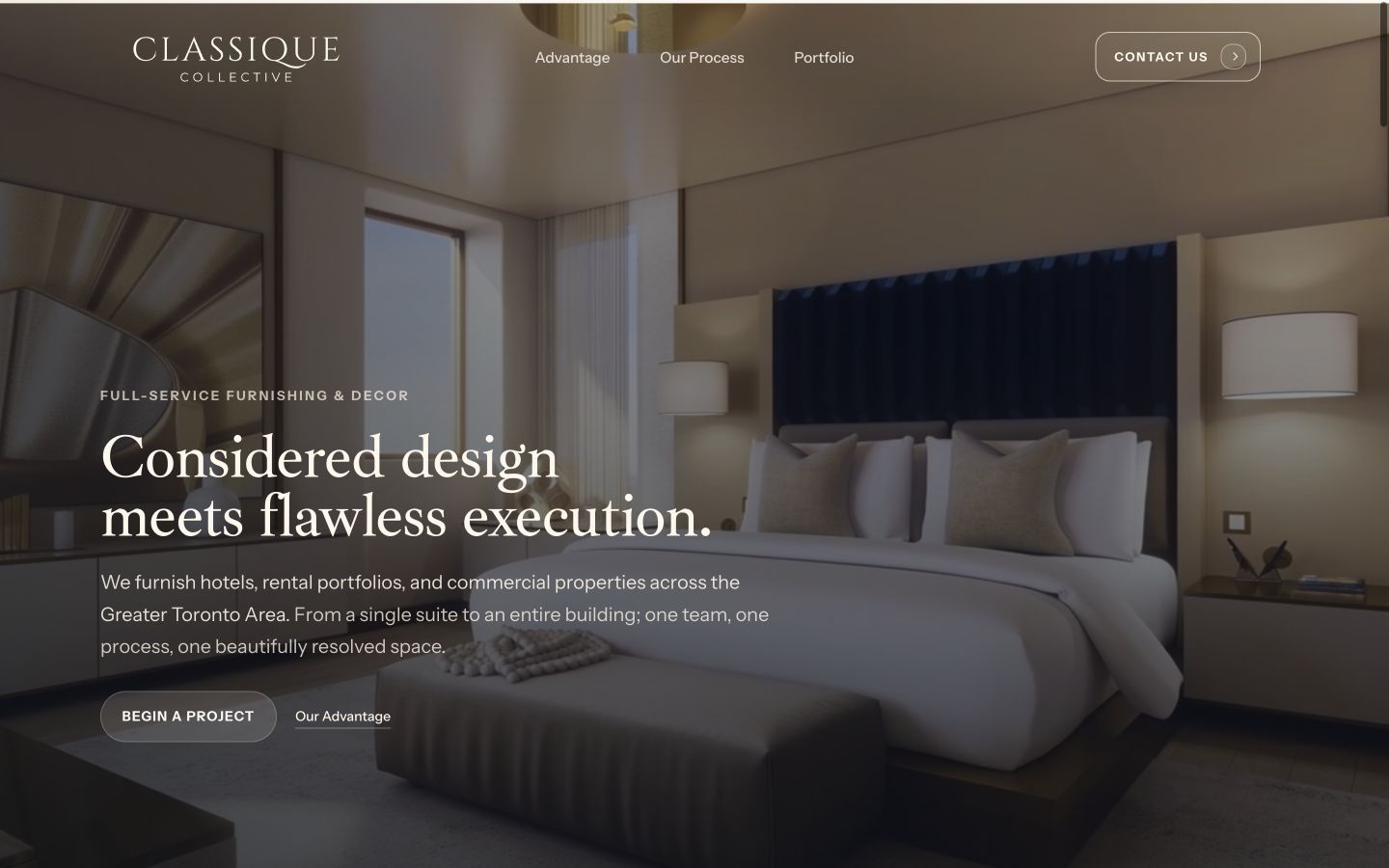 Classique Collective desktop homepage