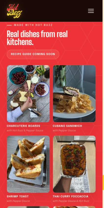 Hot Buzz recipe collection on mobile